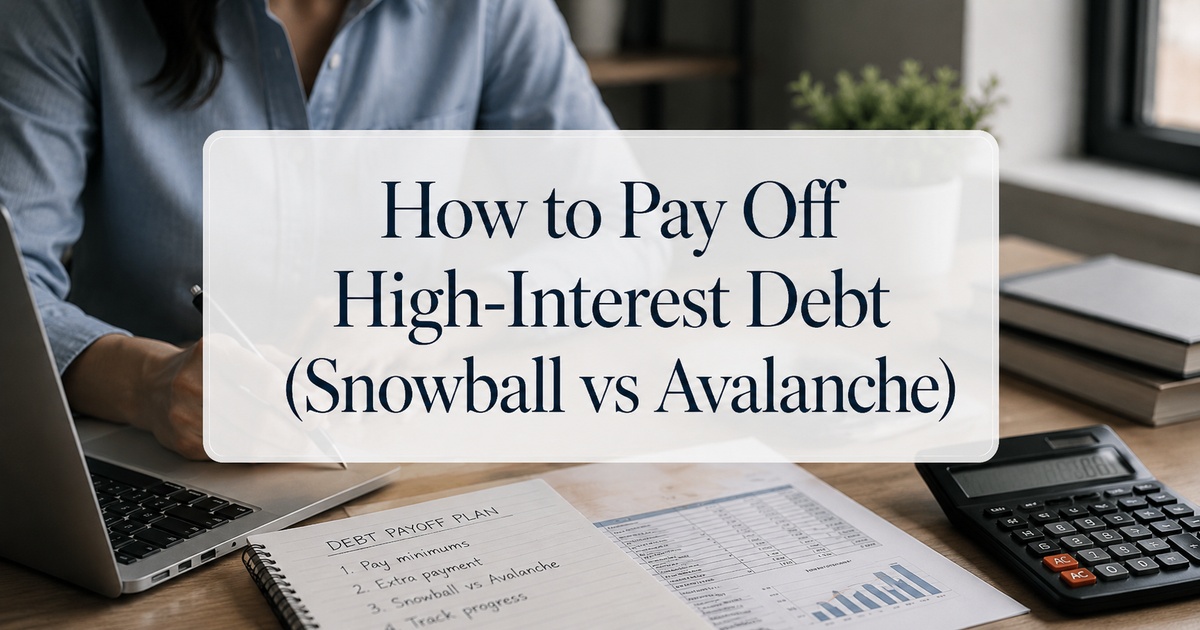 Featured image for How to Pay Off High-Interest Debt (Snowball vs Avalanche)
